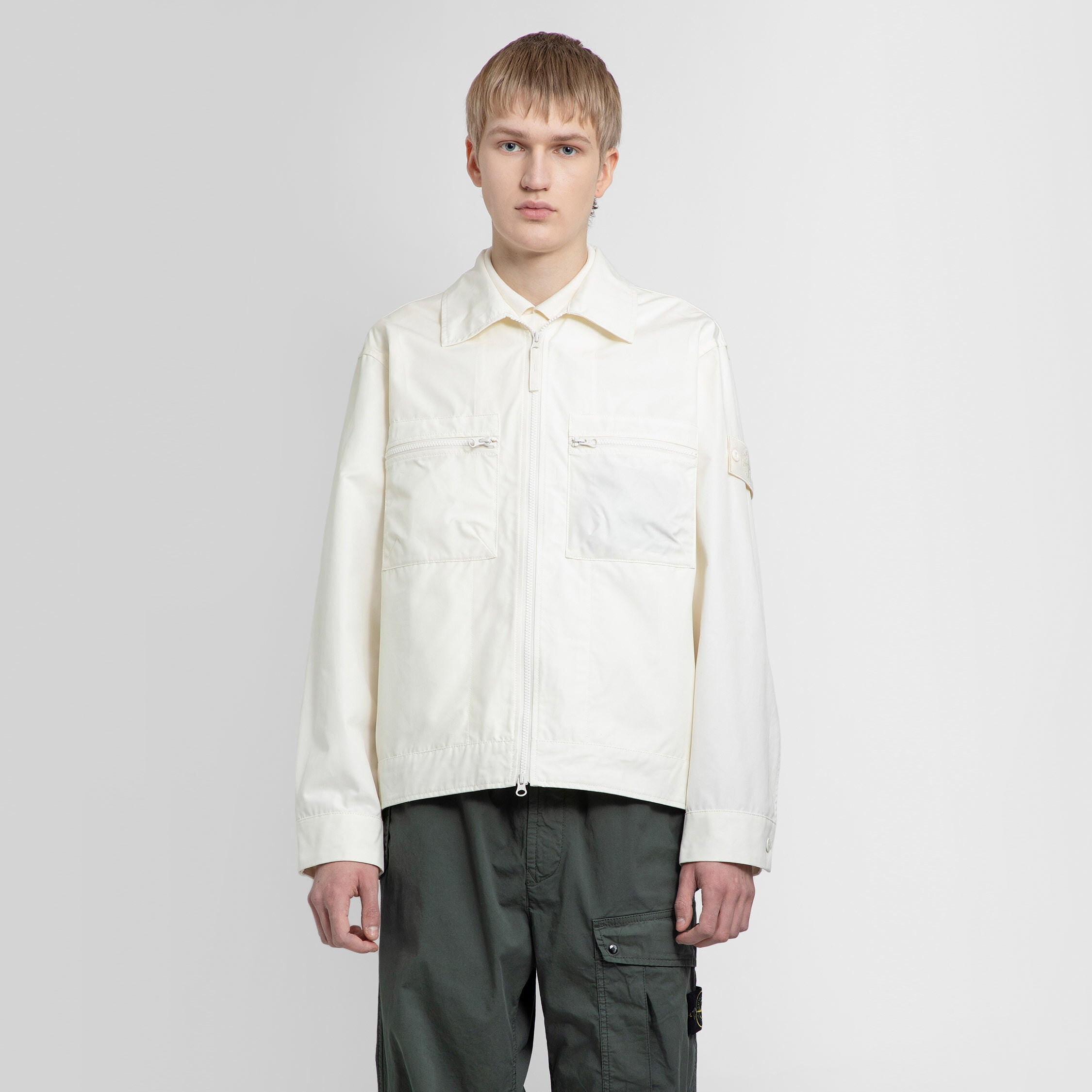 Stone island 2024 overshirt white