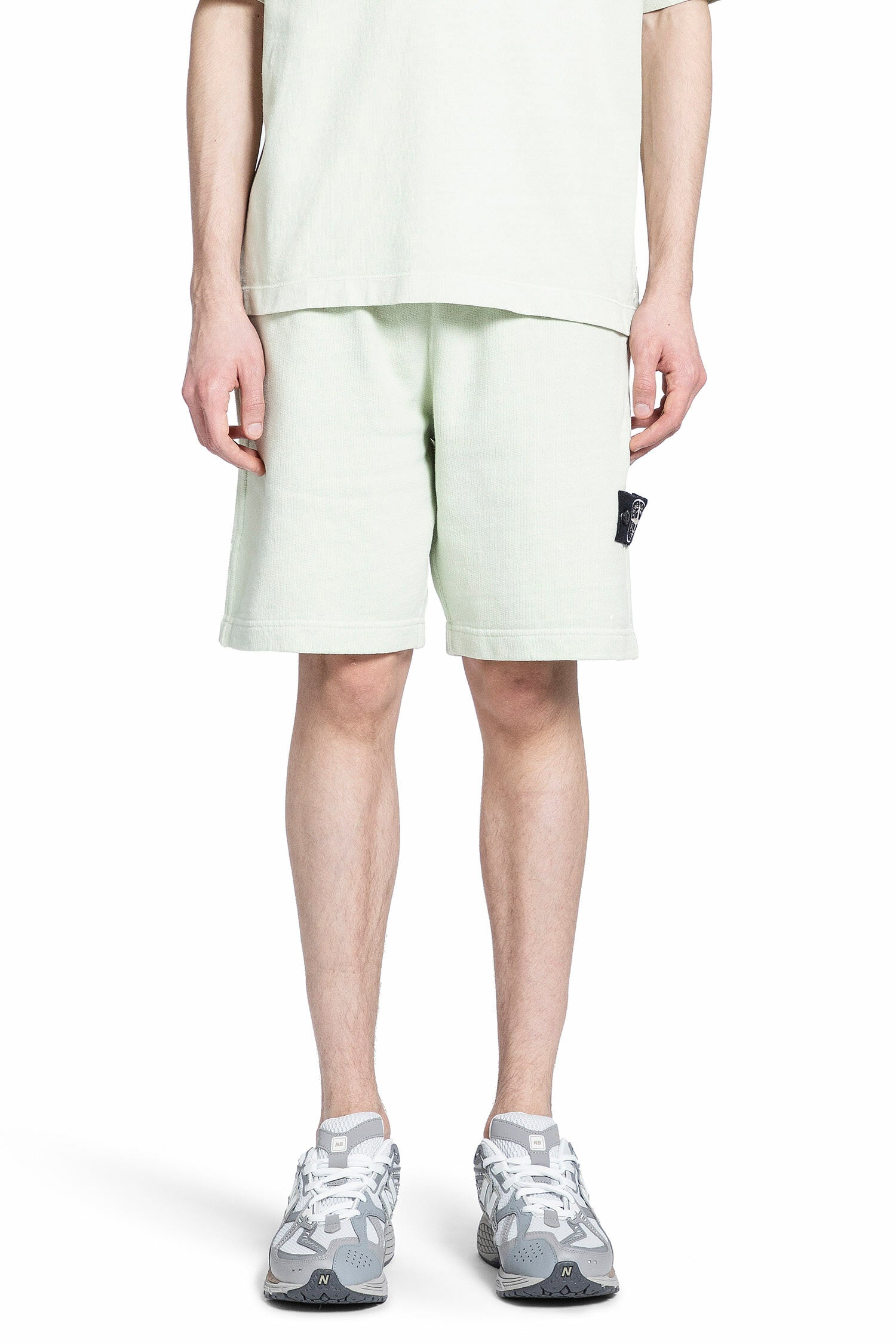 STONE ISLAND MAN GREEN SHORTS & SKIRTS