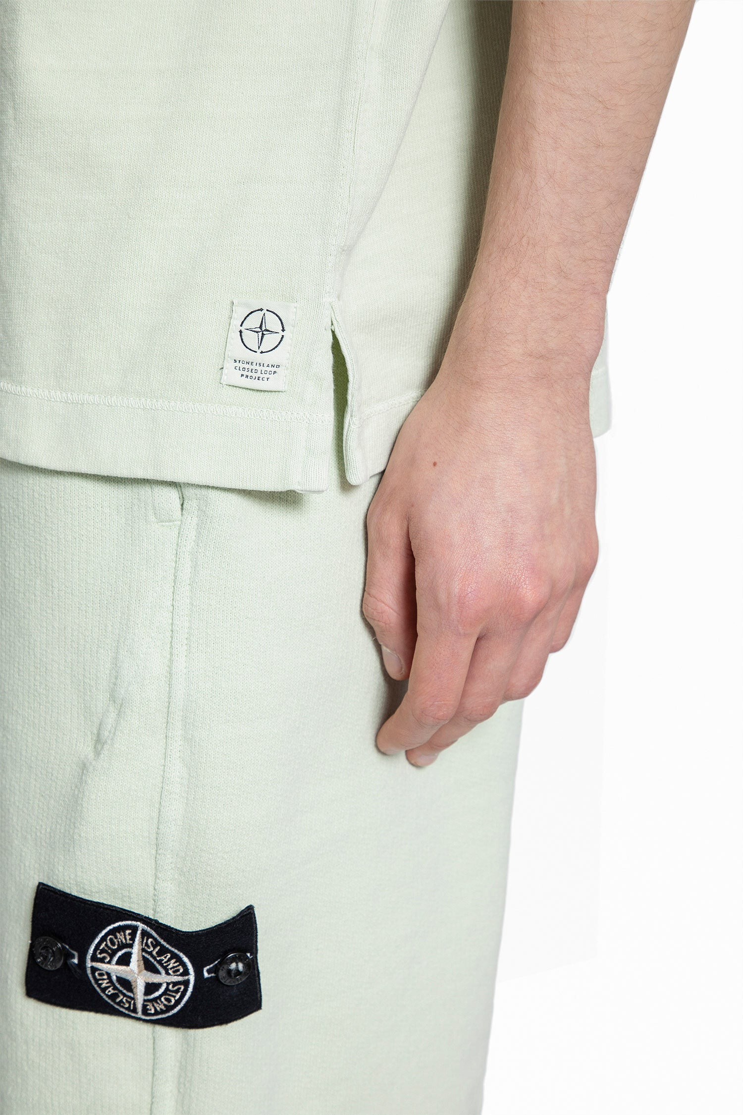 STONE ISLAND MAN GREEN SHORTS & SKIRTS