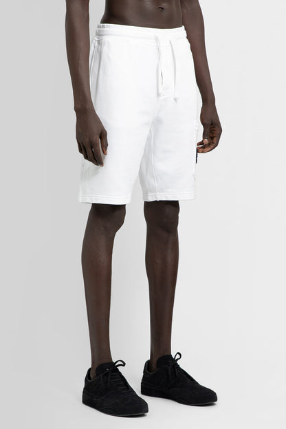 STONE ISLAND MAN WHITE SHORTS & SKIRTS