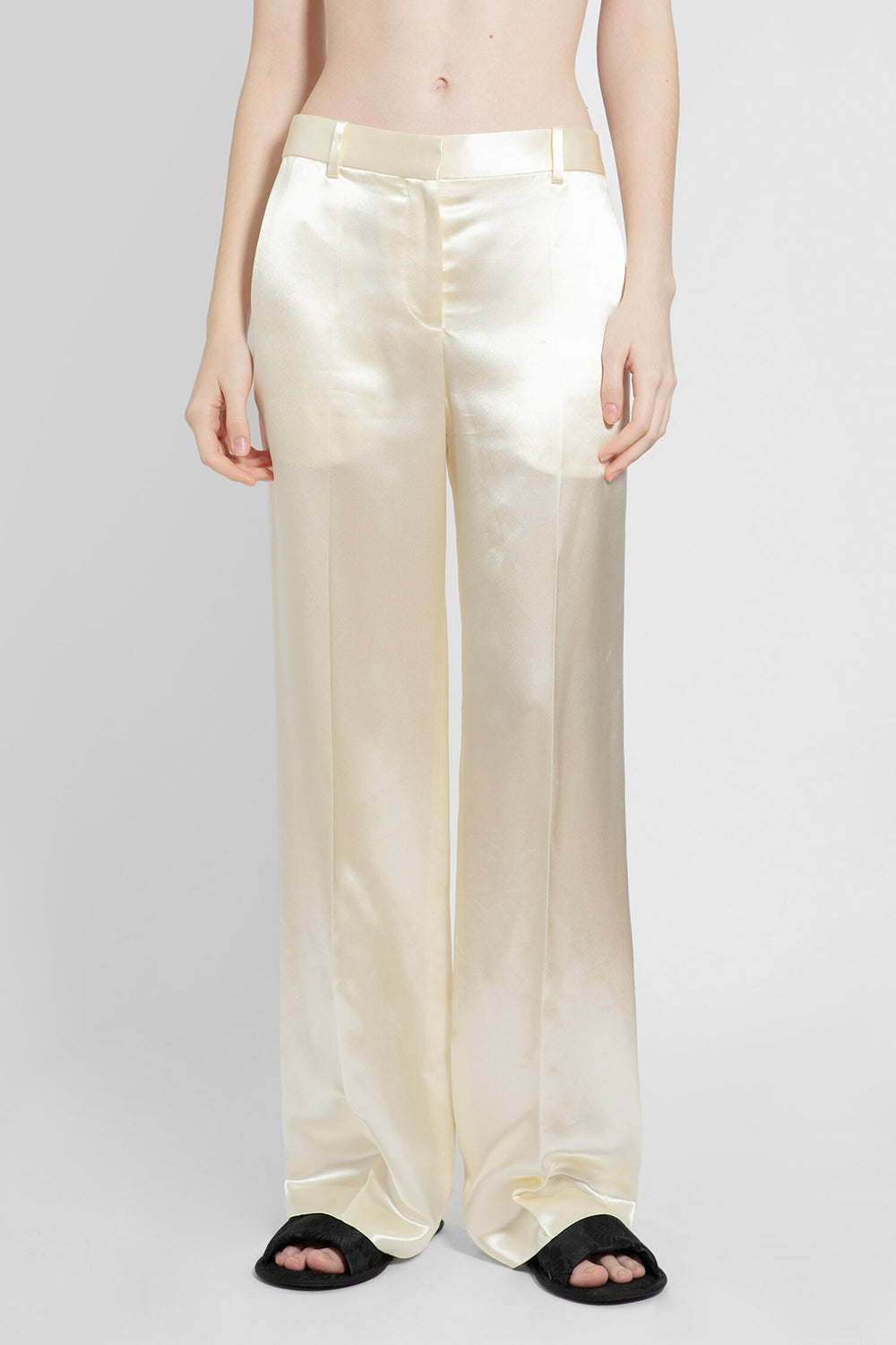 THE ROW WOMAN OFF-WHITE TROUSERS