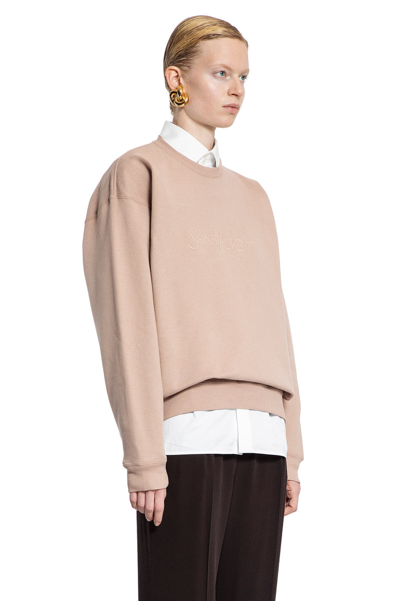 SAINT LAURENT WOMAN PINK SWEATSHIRTS