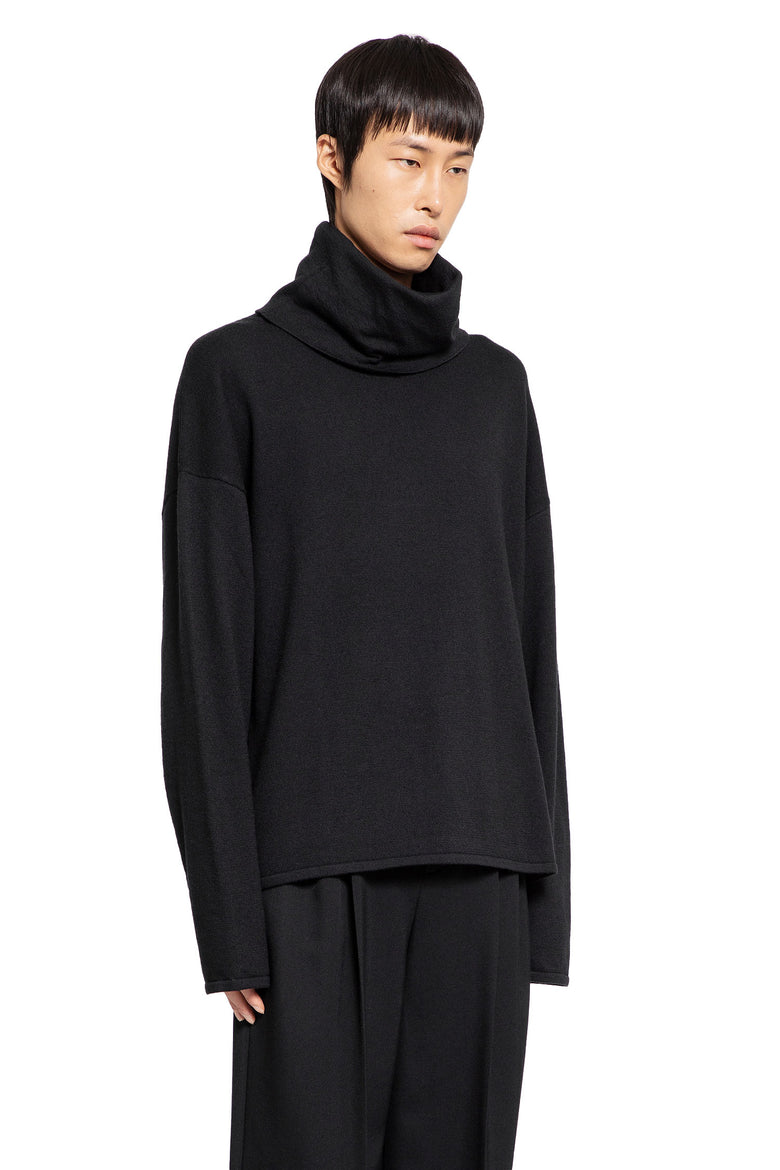 SAINT LAURENT MAN BLACK KNITWEAR