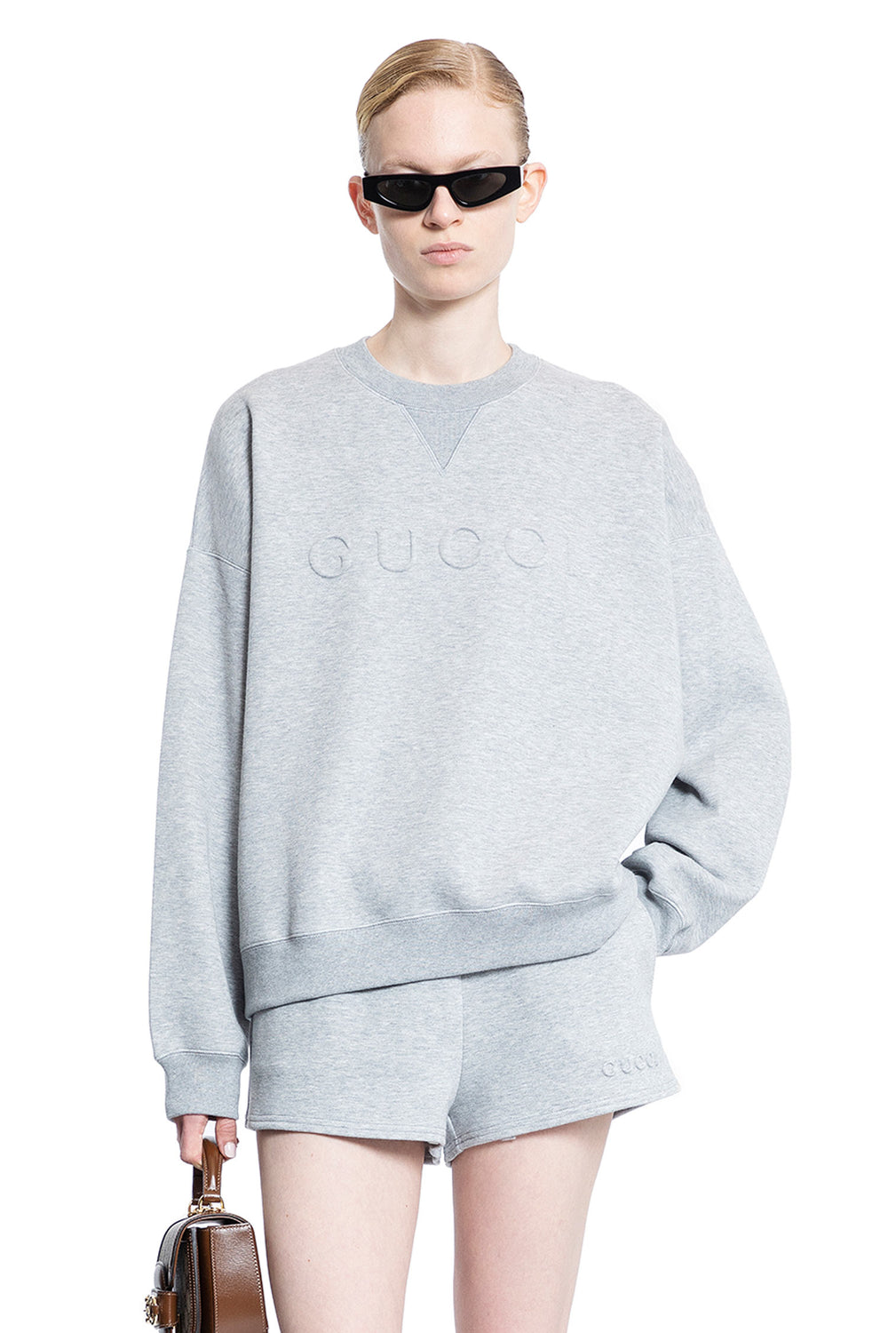 GUCCI WOMAN GREY SWEATSHIRTS