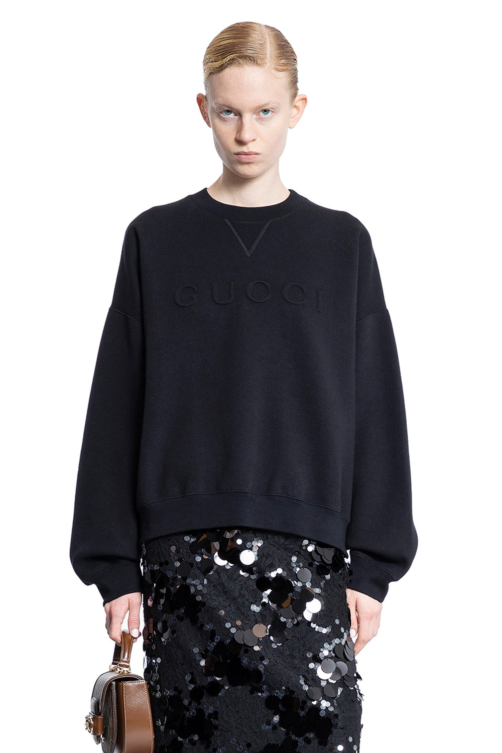 GUCCI WOMAN BLACK SWEATSHIRTS