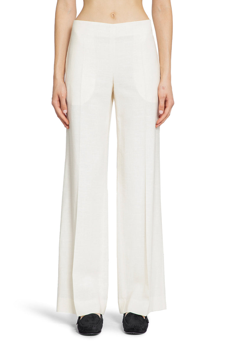 THE ROW WOMAN OFF-WHITE TROUSERS