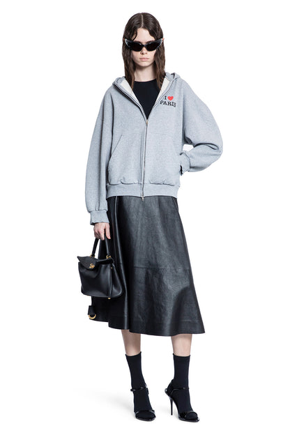 BALENCIAGA WOMAN GREY SWEATSHIRTS