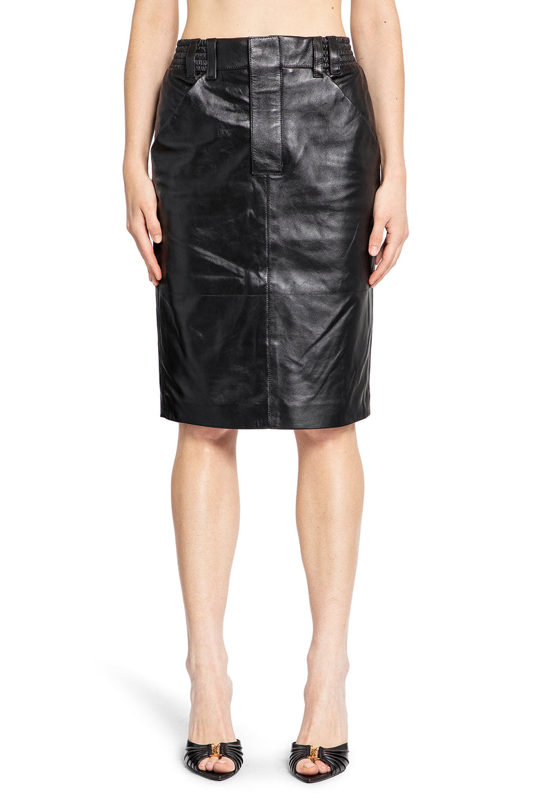 SAINT LAURENT WOMAN BLACK SKIRTS