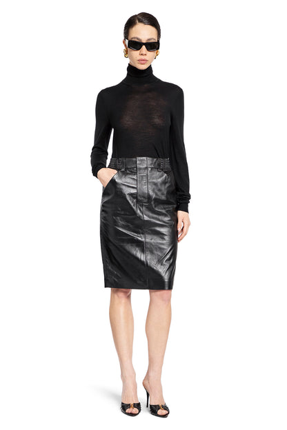 SAINT LAURENT WOMAN BLACK SKIRTS