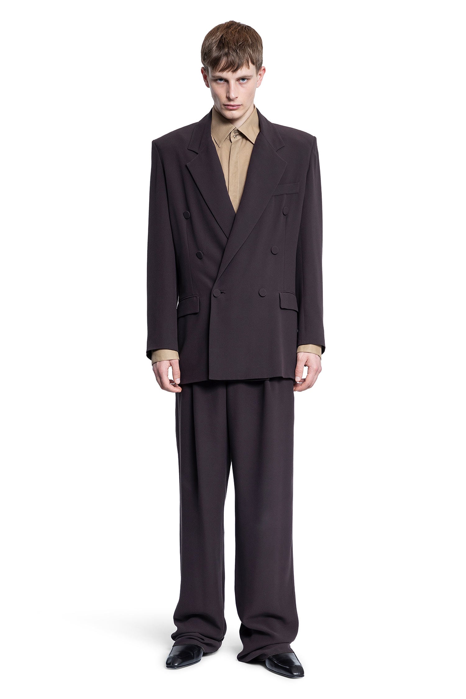 SAINT LAURENT MAN BROWN TROUSERS