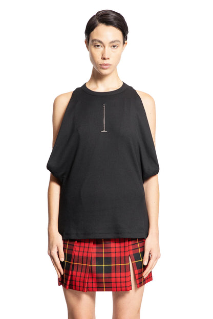 Antonioli ALEXANDER MCQUEEN WOMAN BLACK T-SHIRTS & TANK TOPS