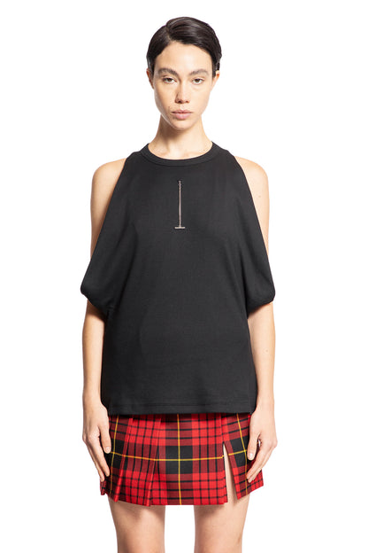 Antonioli ALEXANDER MCQUEEN WOMAN BLACK T-SHIRTS & TANK TOPS