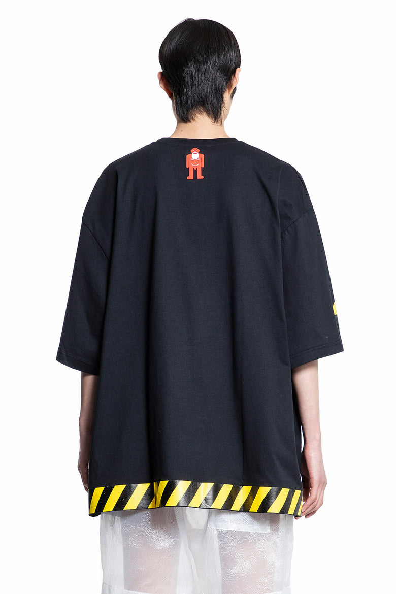 WALTER VAN BEIRENDONCK MAN BLACK T-SHIRTS & TANK TOPS