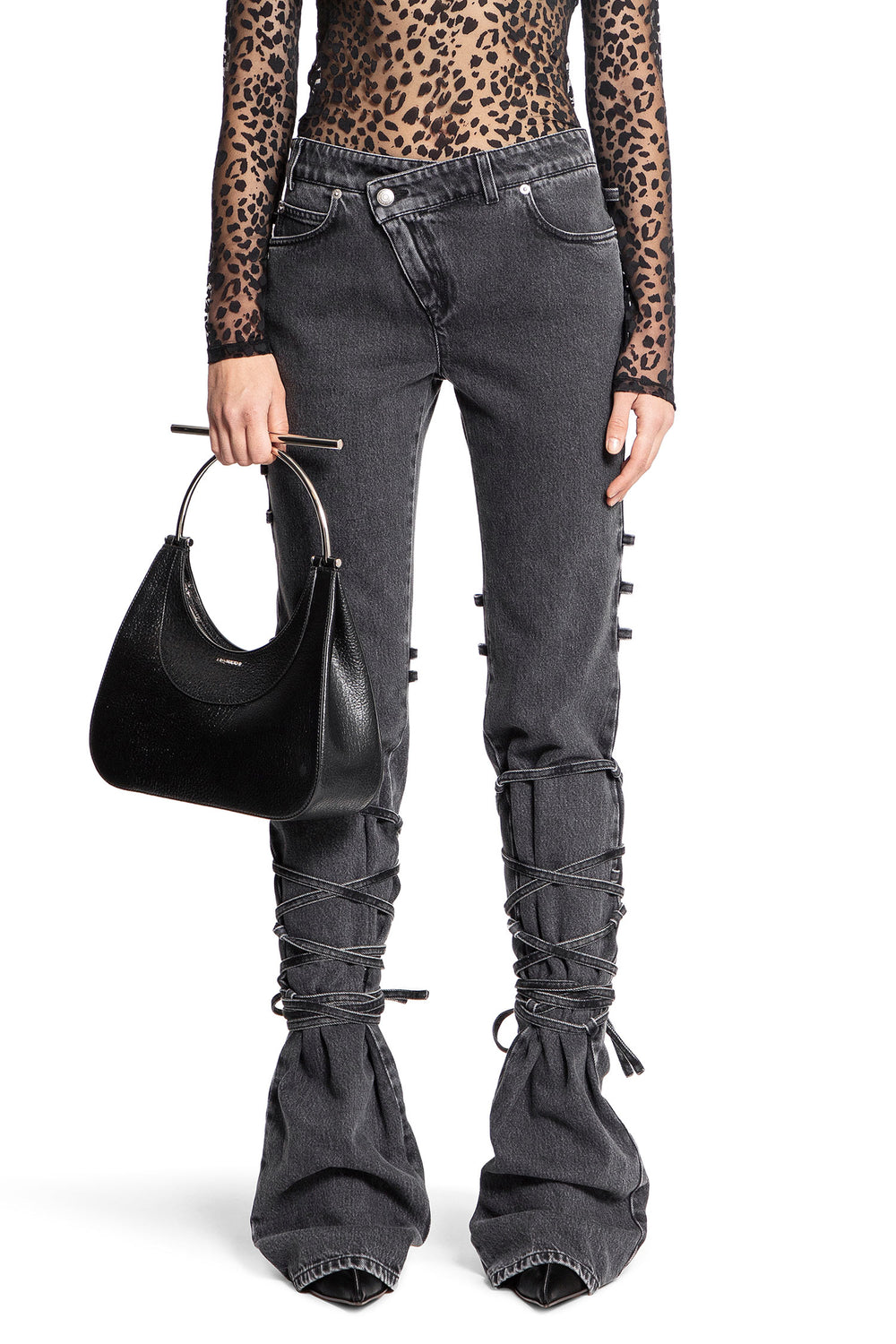 ALEXANDER MCQUEEN WOMAN BLACK JEANS