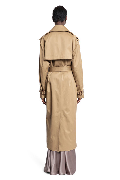 SAINT LAURENT WOMAN BEIGE COATS