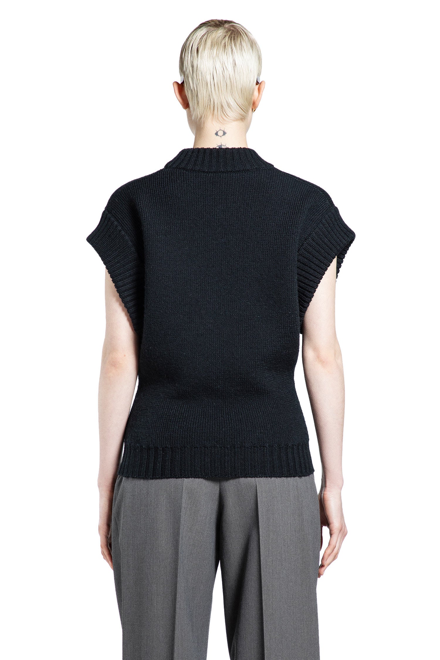 BOTTEGA VENETA WOMAN BLACK VESTS