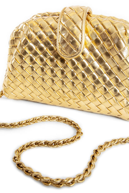 BOTTEGA VENETA WOMAN GOLD CROSSBODY BAGS