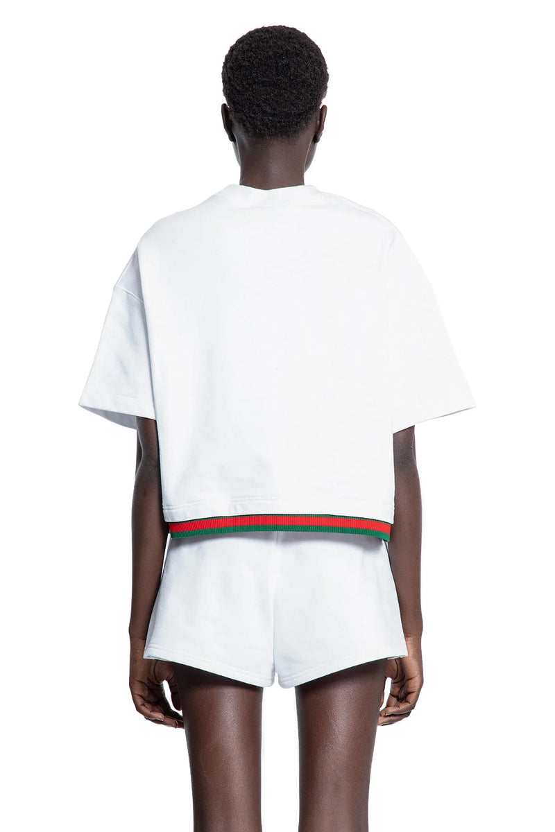 GUCCI GUCCI WOMAN WHITE T-SHIRTS & TANK TOPS woman
