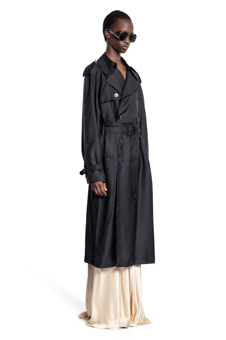 SAINT LAURENT WOMAN BLACK COATS