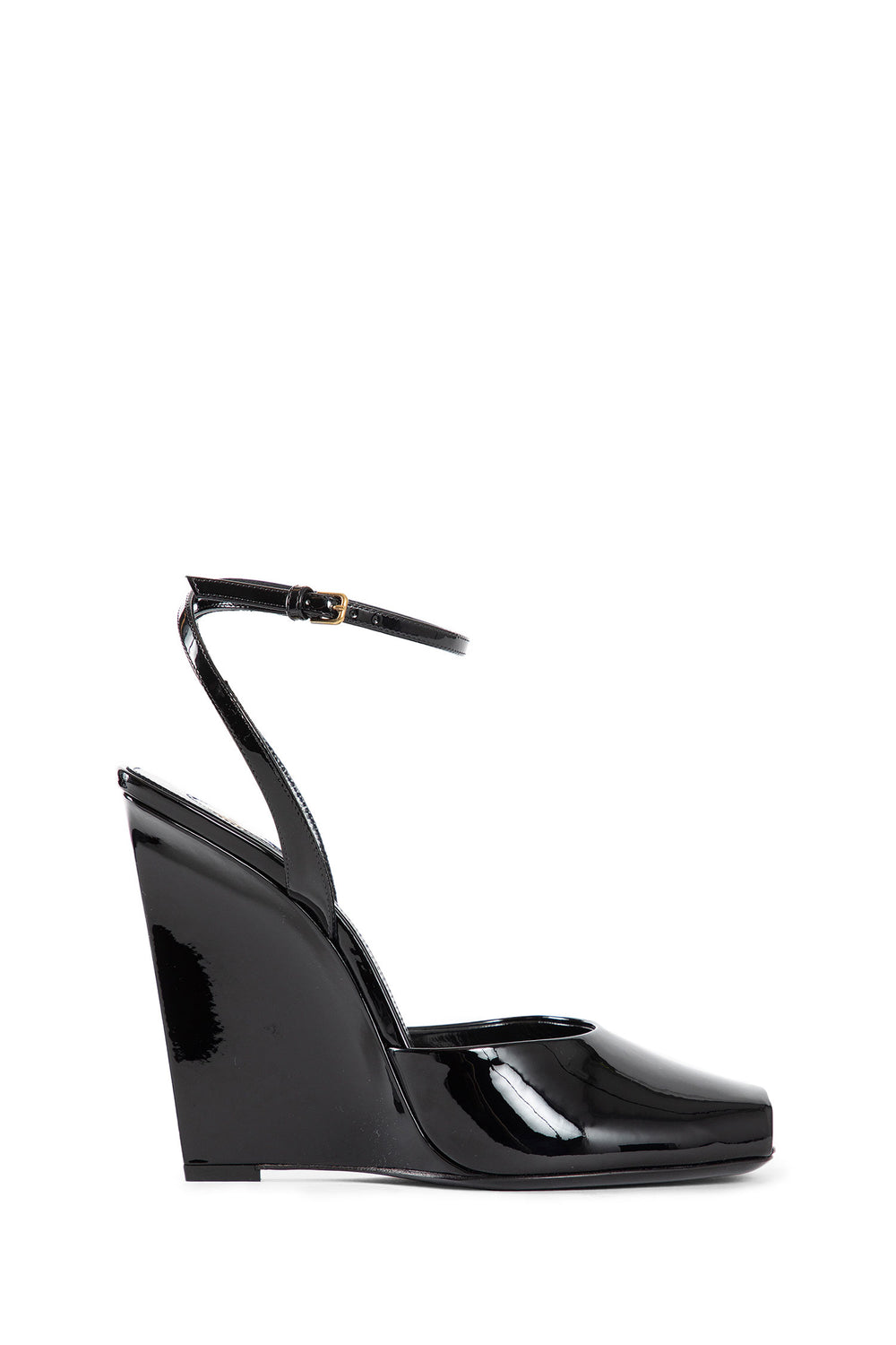 SAINT LAURENT WOMAN BLACK SANDALS & SLIDES