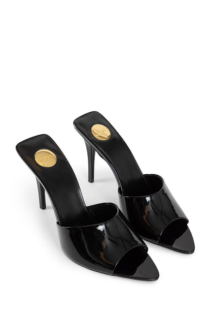 SAINT LAURENT WOMAN BLACK SANDALS & SLIDES