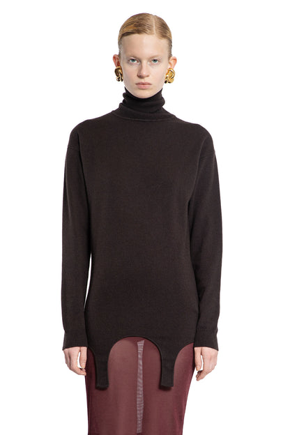 Antonioli SAINT LAURENT WOMAN BROWN KNITWEAR