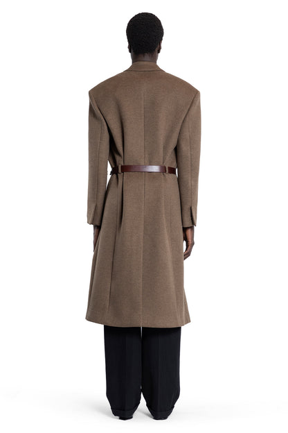 SAINT LAURENT MAN BROWN COATS