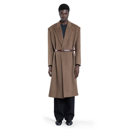 SAINT LAURENT MAN BROWN COATS