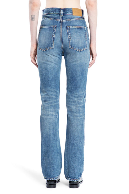 SAINT LAURENT WOMAN BLUE JEANS