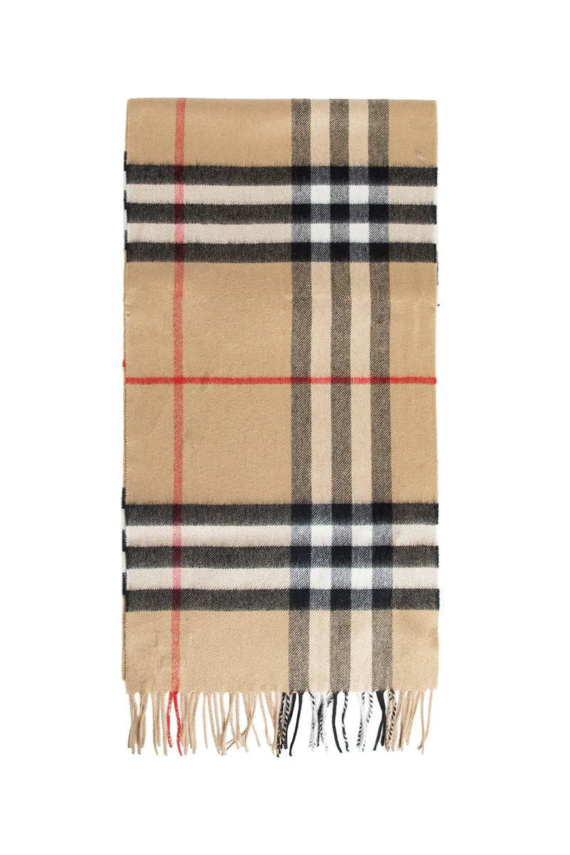 BURBERRY Signature Check Cashmere Scarf unisex