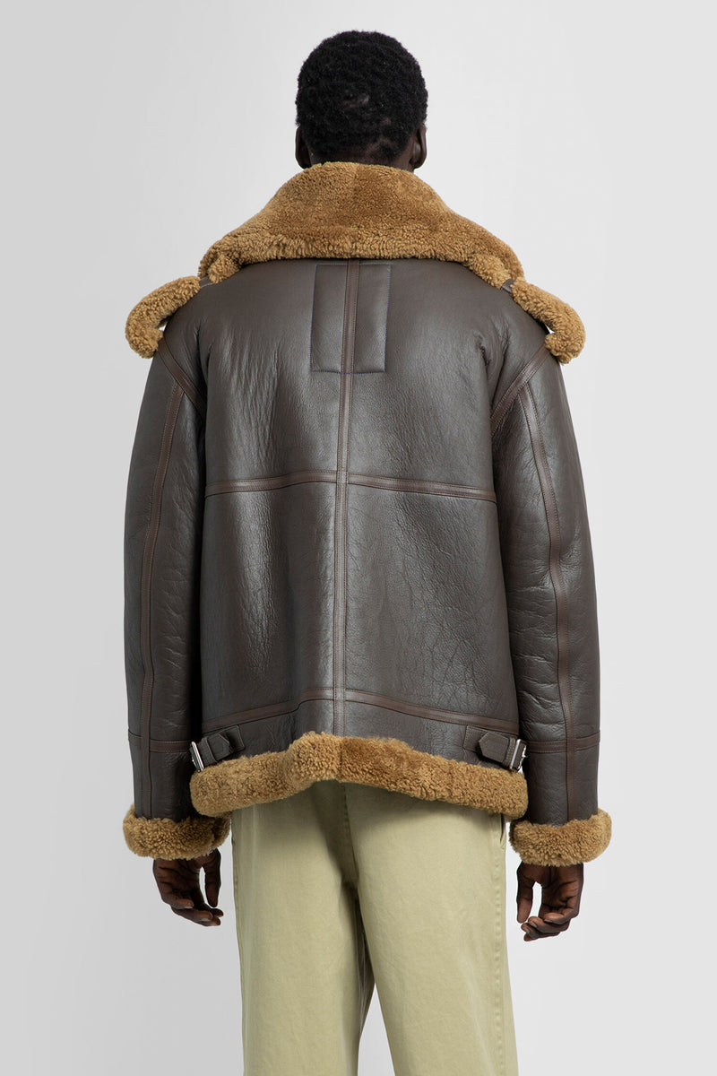 BURBERRY MAN BROWN LEATHER JACKETS