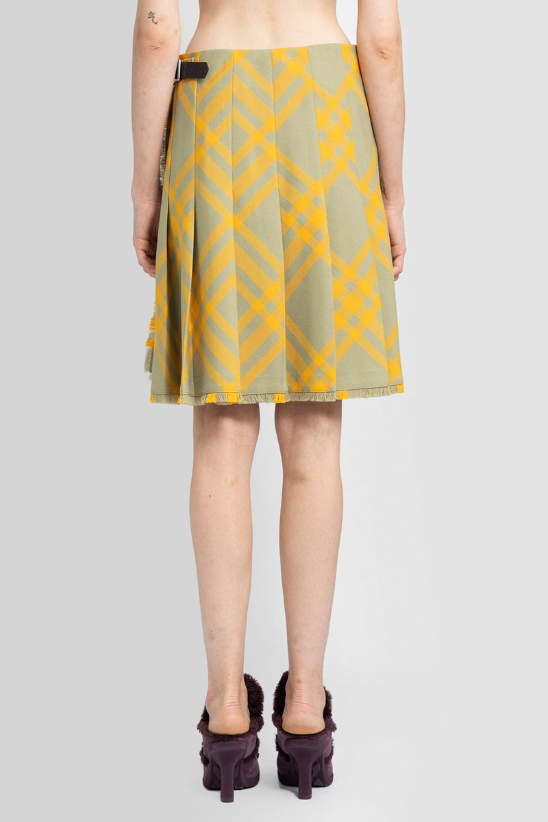 Burberry green skirt sale