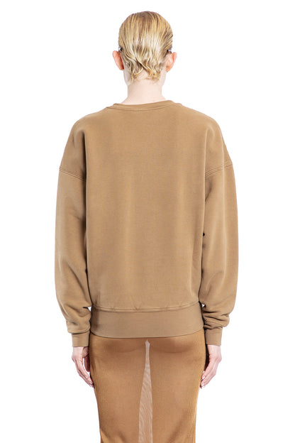 SAINT LAURENT WOMAN BEIGE SWEATSHIRTS