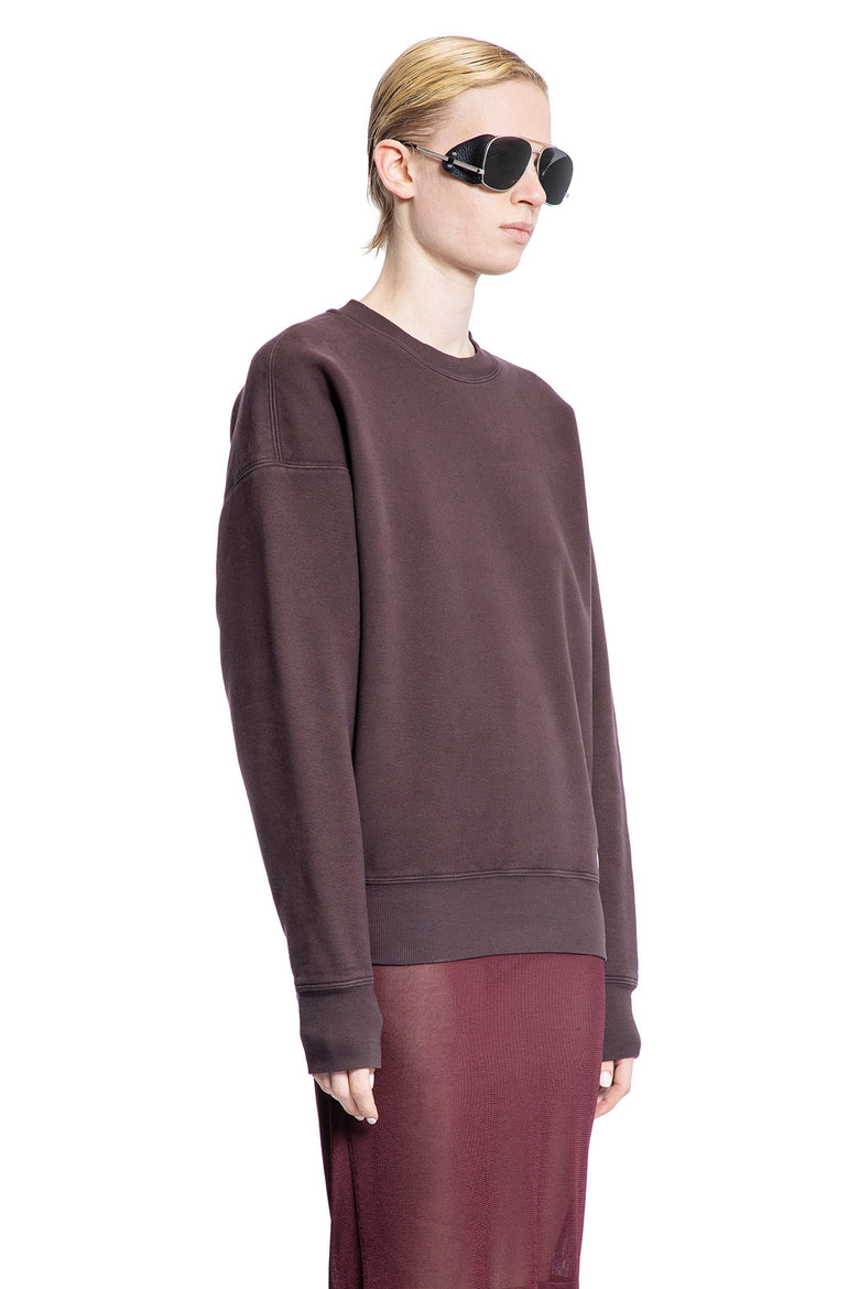 SAINT LAURENT WOMAN BROWN SWEATSHIRTS