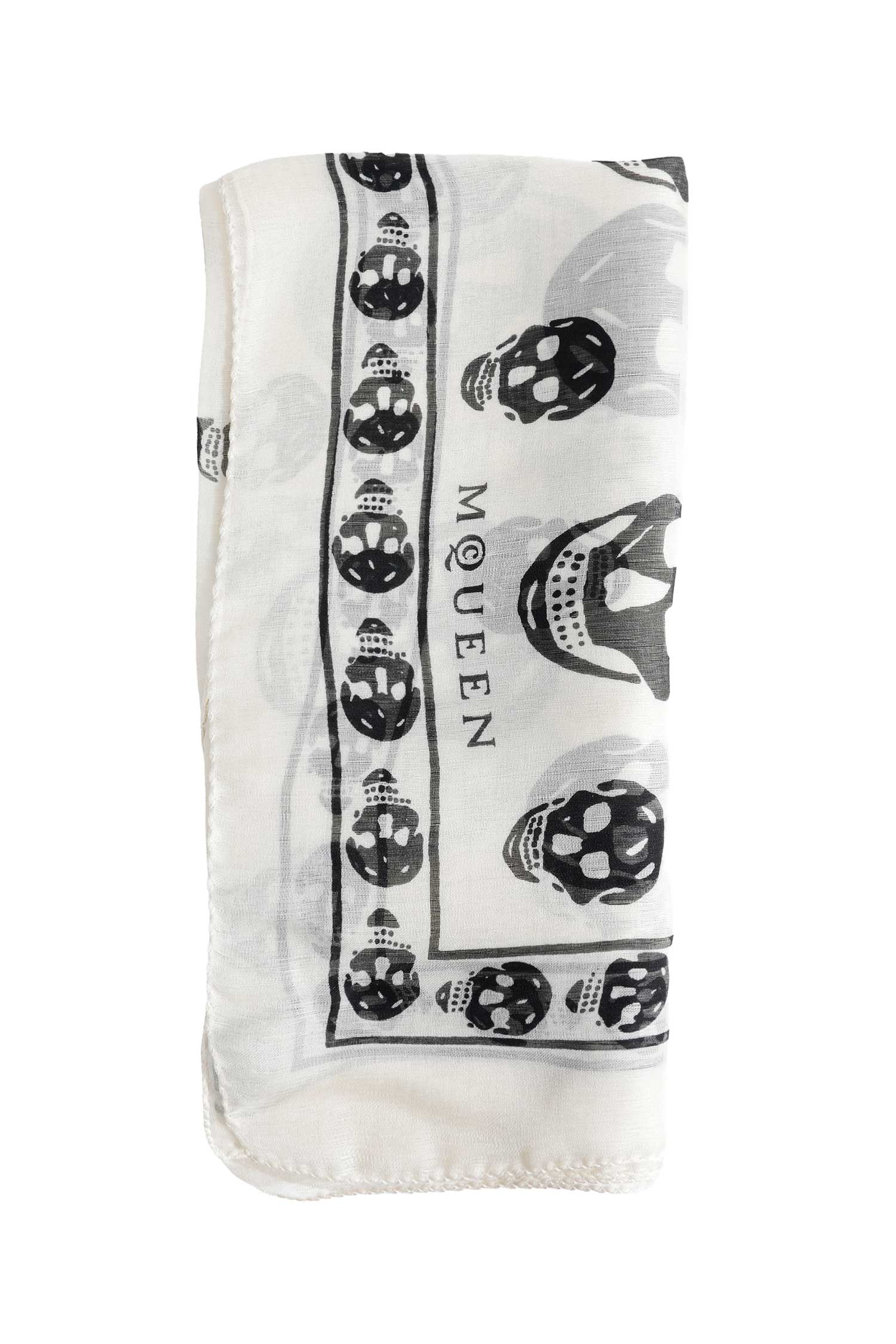 Classic Silk Chiffon Skull Scarf