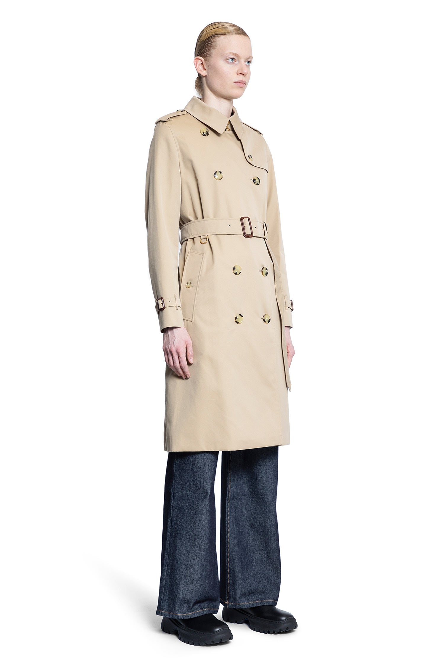 BURBERRY WOMAN BEIGE COATS