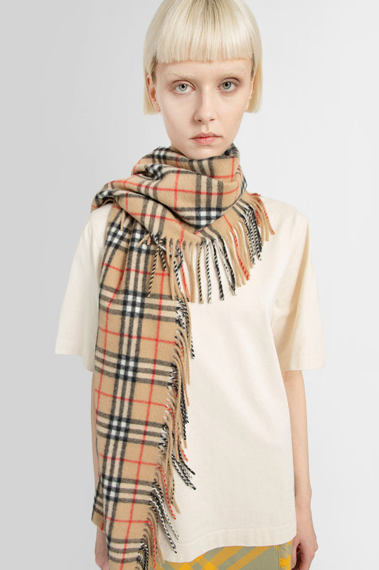 BURBERRY WOMAN BEIGE SCARVES