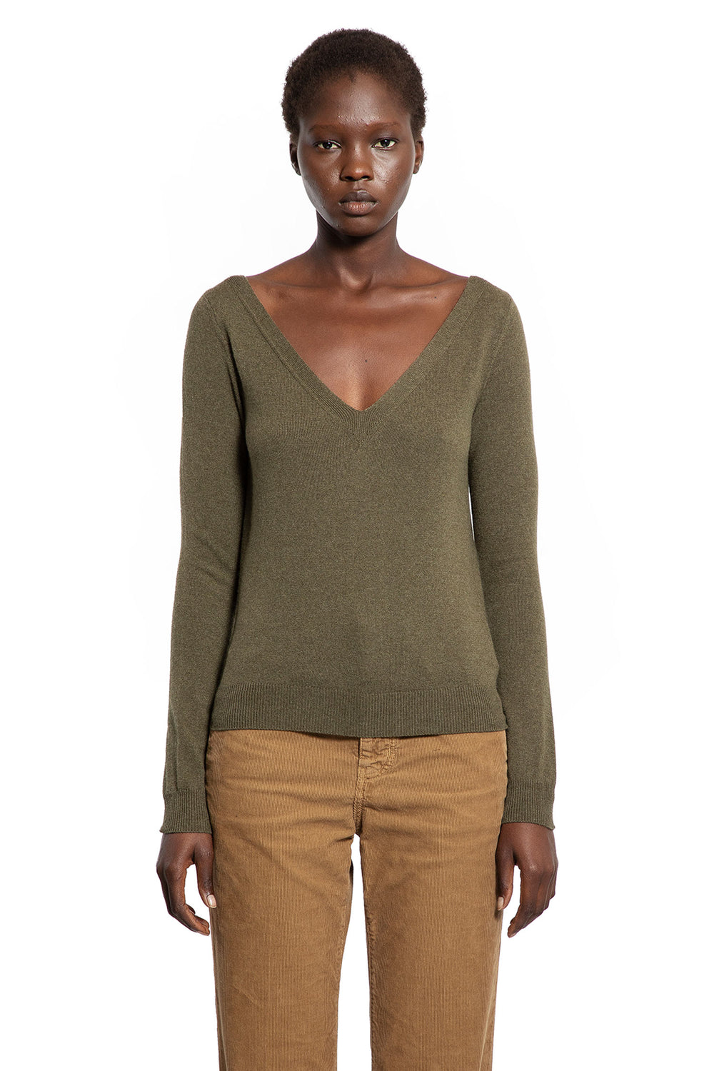V-Neck Sweater in Cashmere