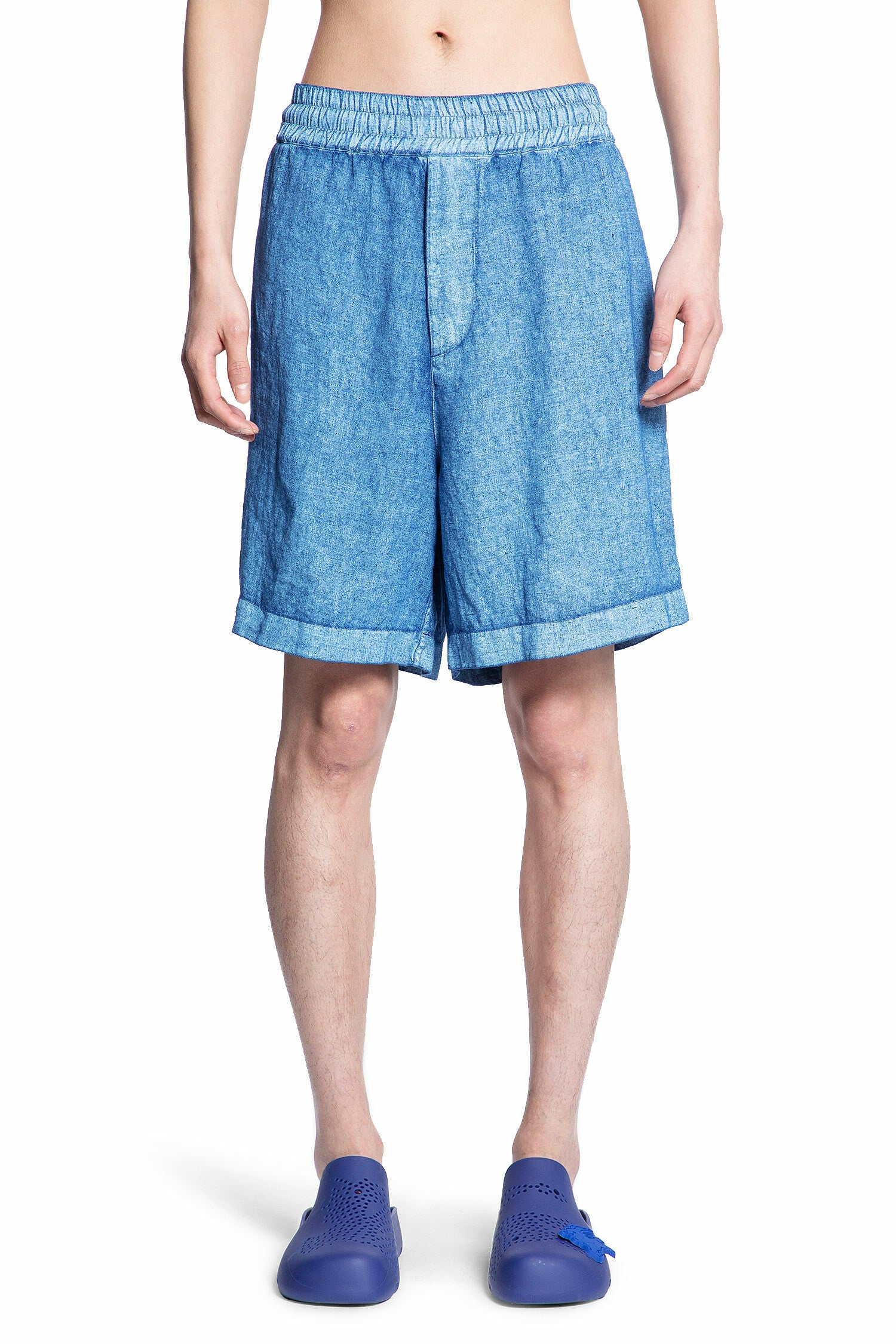 BURBERRY MAN BLUE SHORTS & SKIRTS