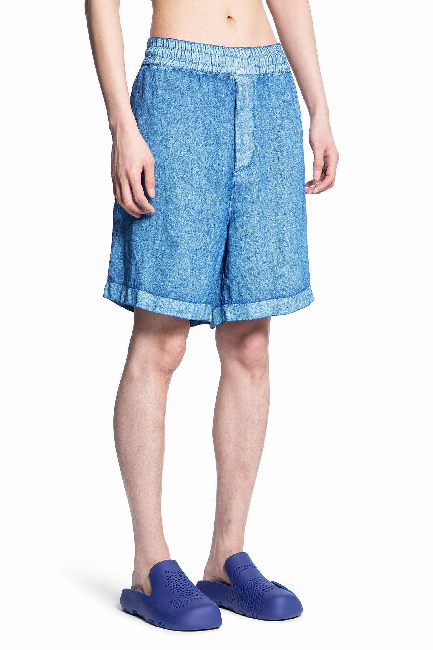 BURBERRY MAN BLUE SHORTS & SKIRTS