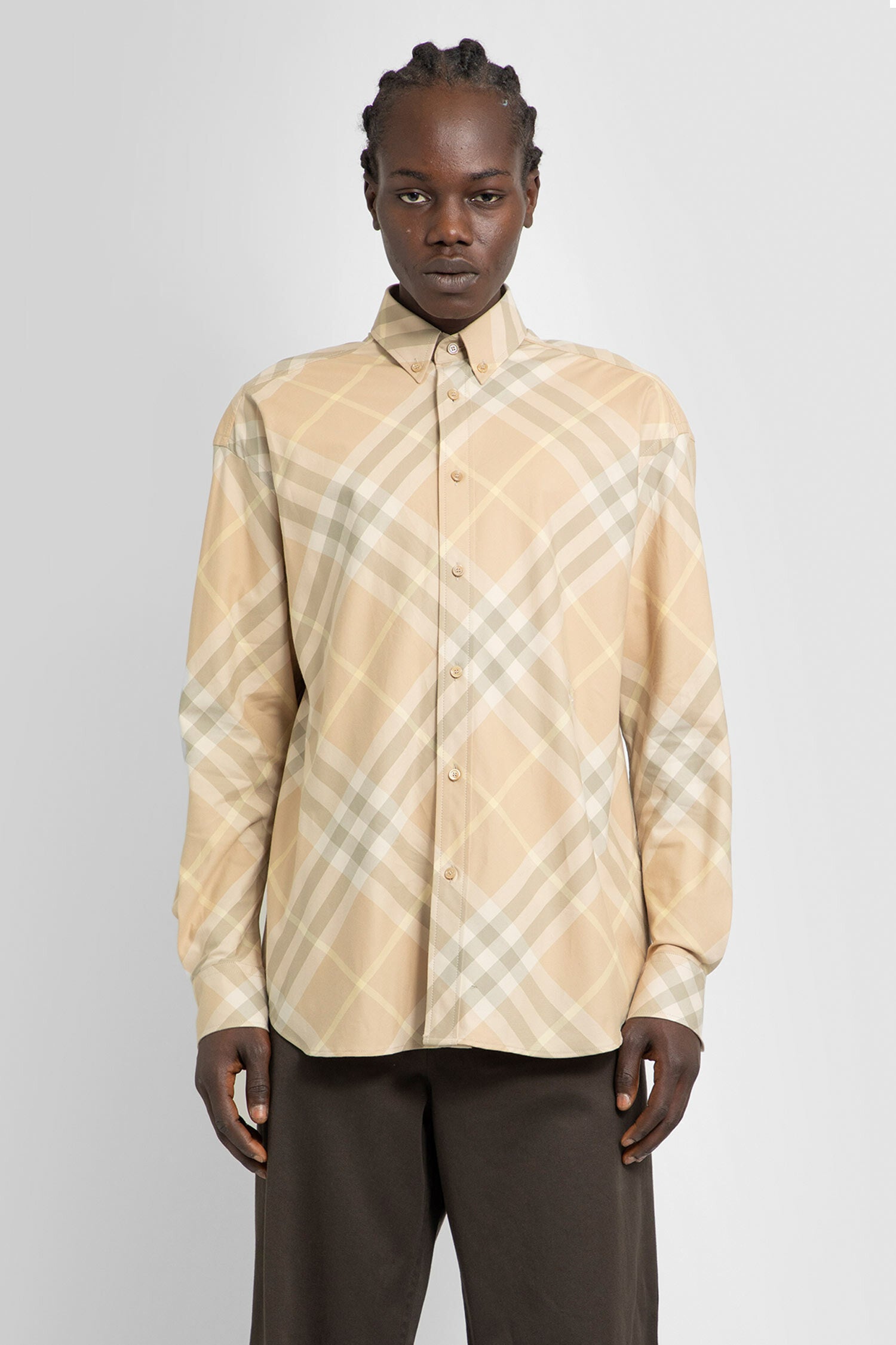 BURBERRY MAN BEIGE SHIRTS