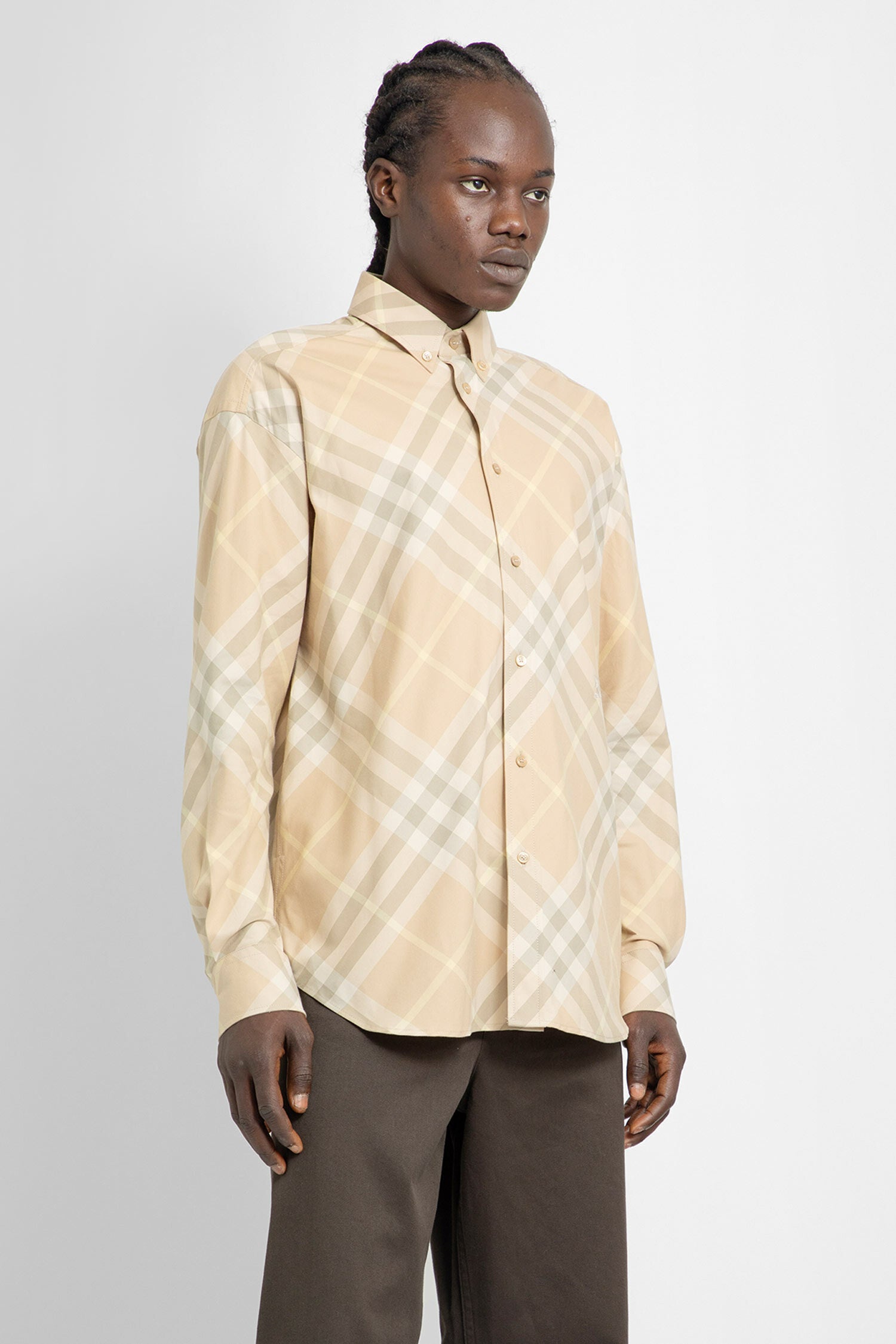 BURBERRY MAN BEIGE SHIRTS