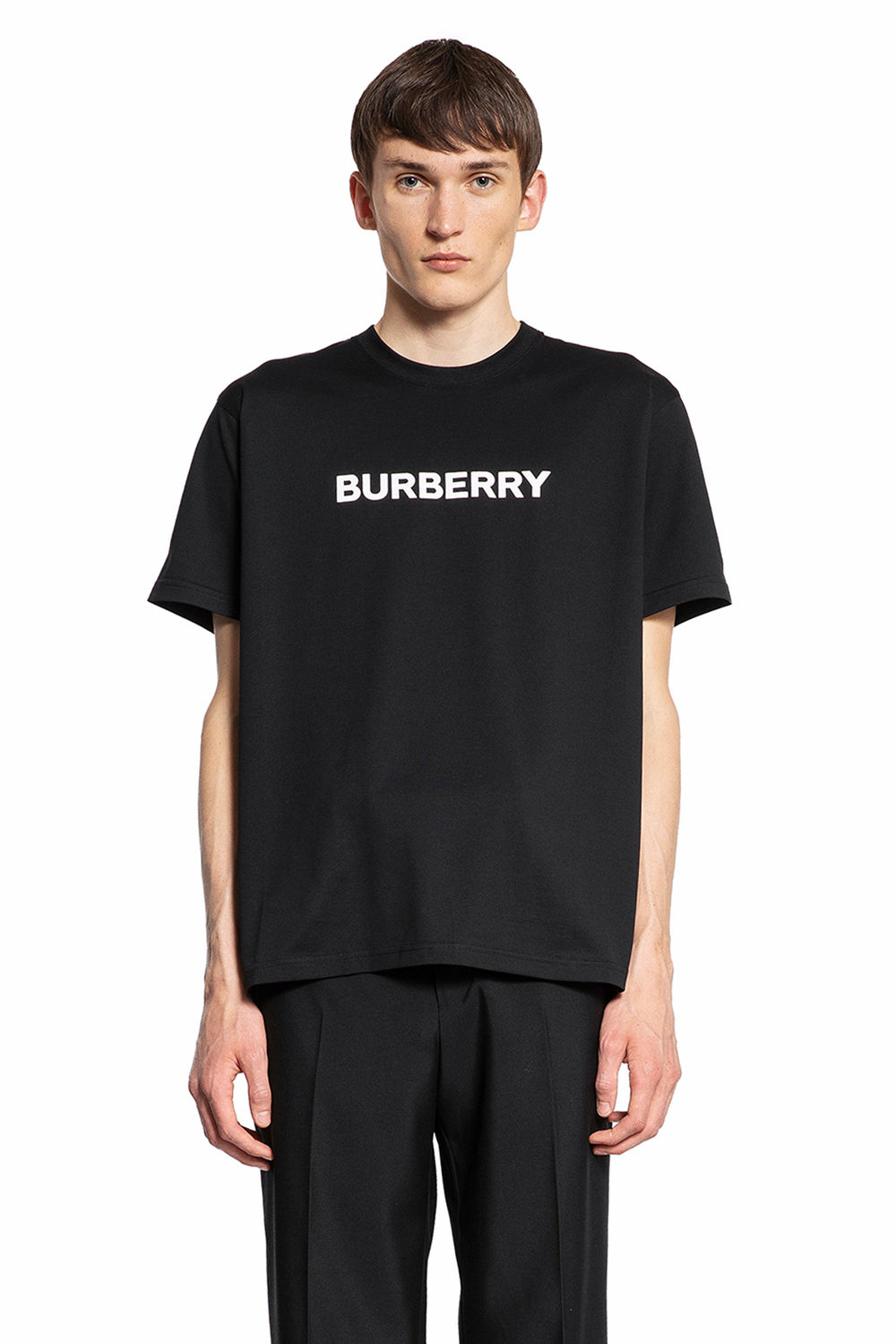 BURBERRY MAN BLACK T-SHIRTS & TANK TOPS