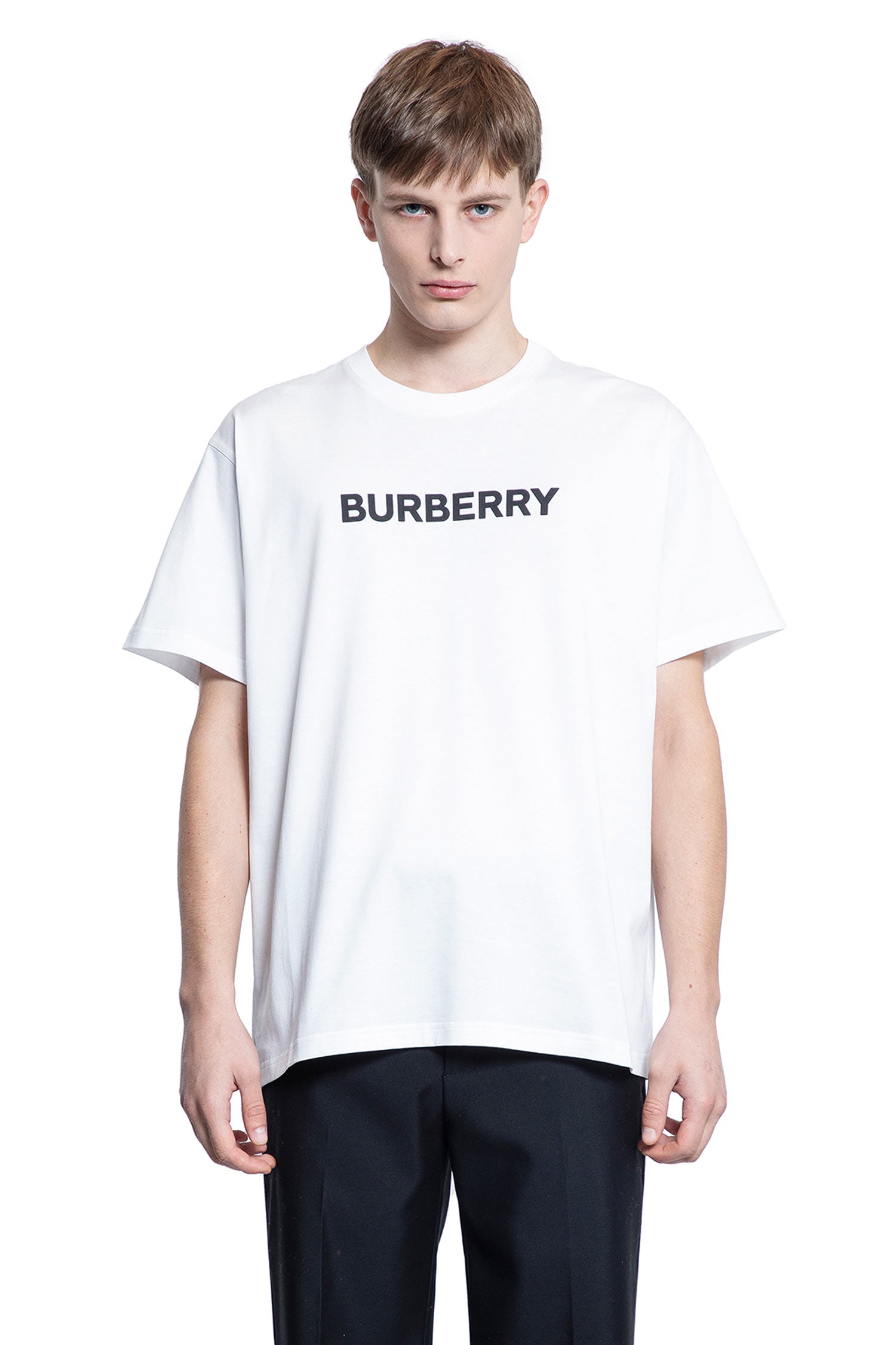 BURBERRY MAN WHITE T-SHIRTS & TANK TOPS