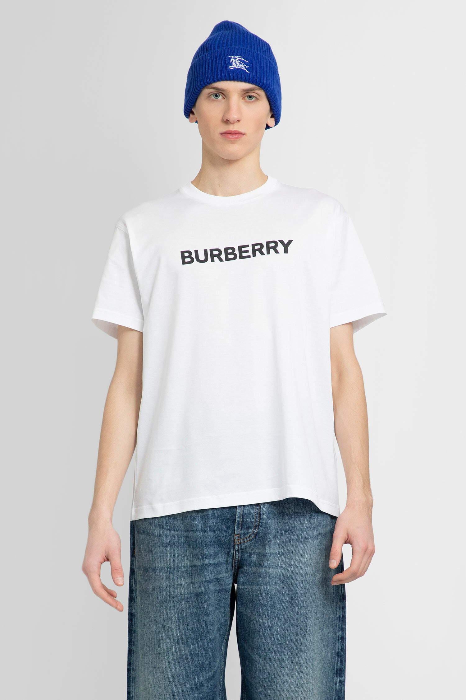 BURBERRY MAN WHITE T-SHIRTS & TANK TOPS