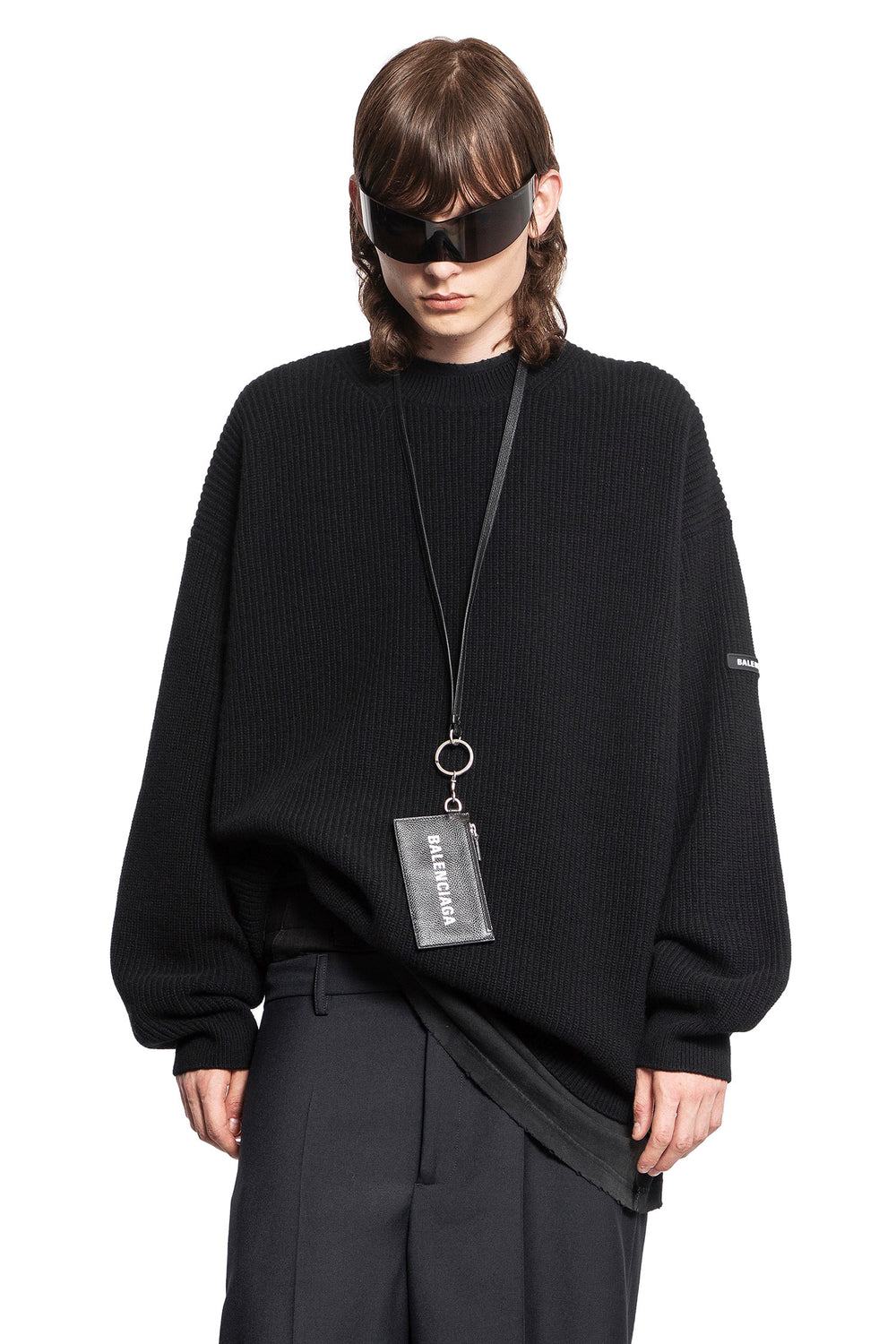 BALENCIAGA MAN BLACK KNITWEAR