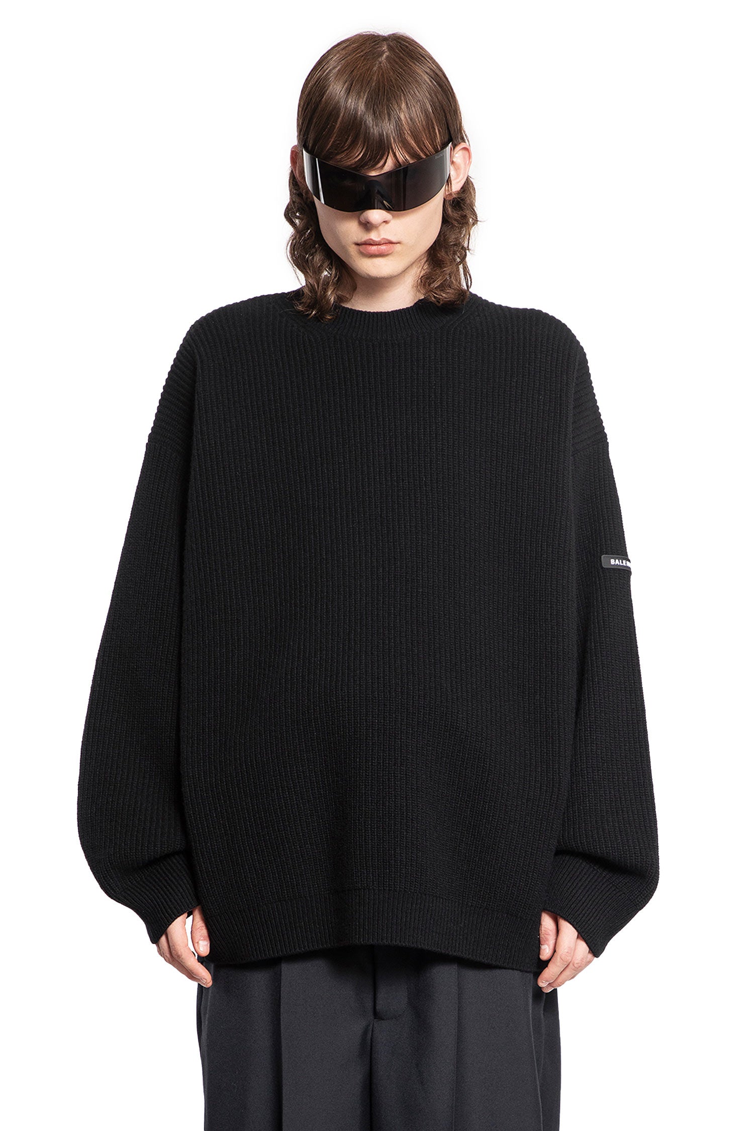 BALENCIAGA MAN BLACK KNITWEAR