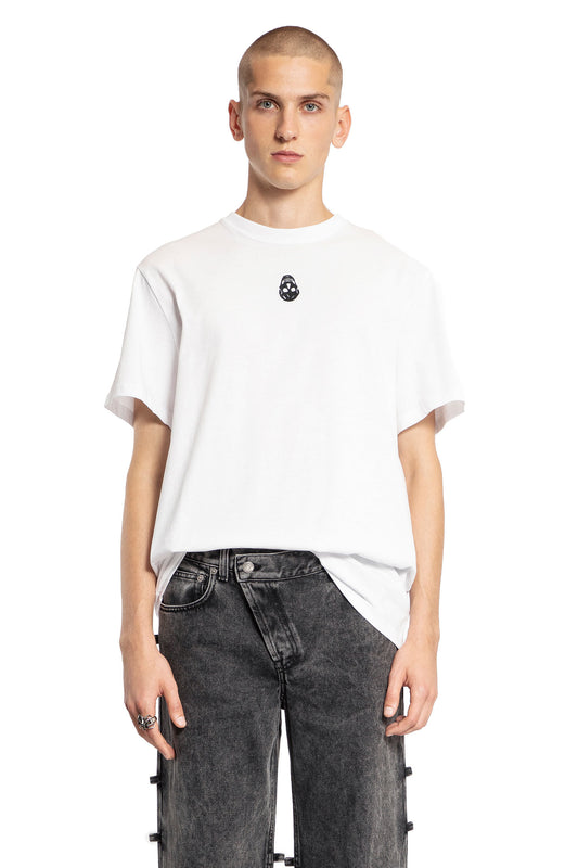 ALEXANDER MCQUEEN MAN WHITE T-SHIRTS & TANK TOPS