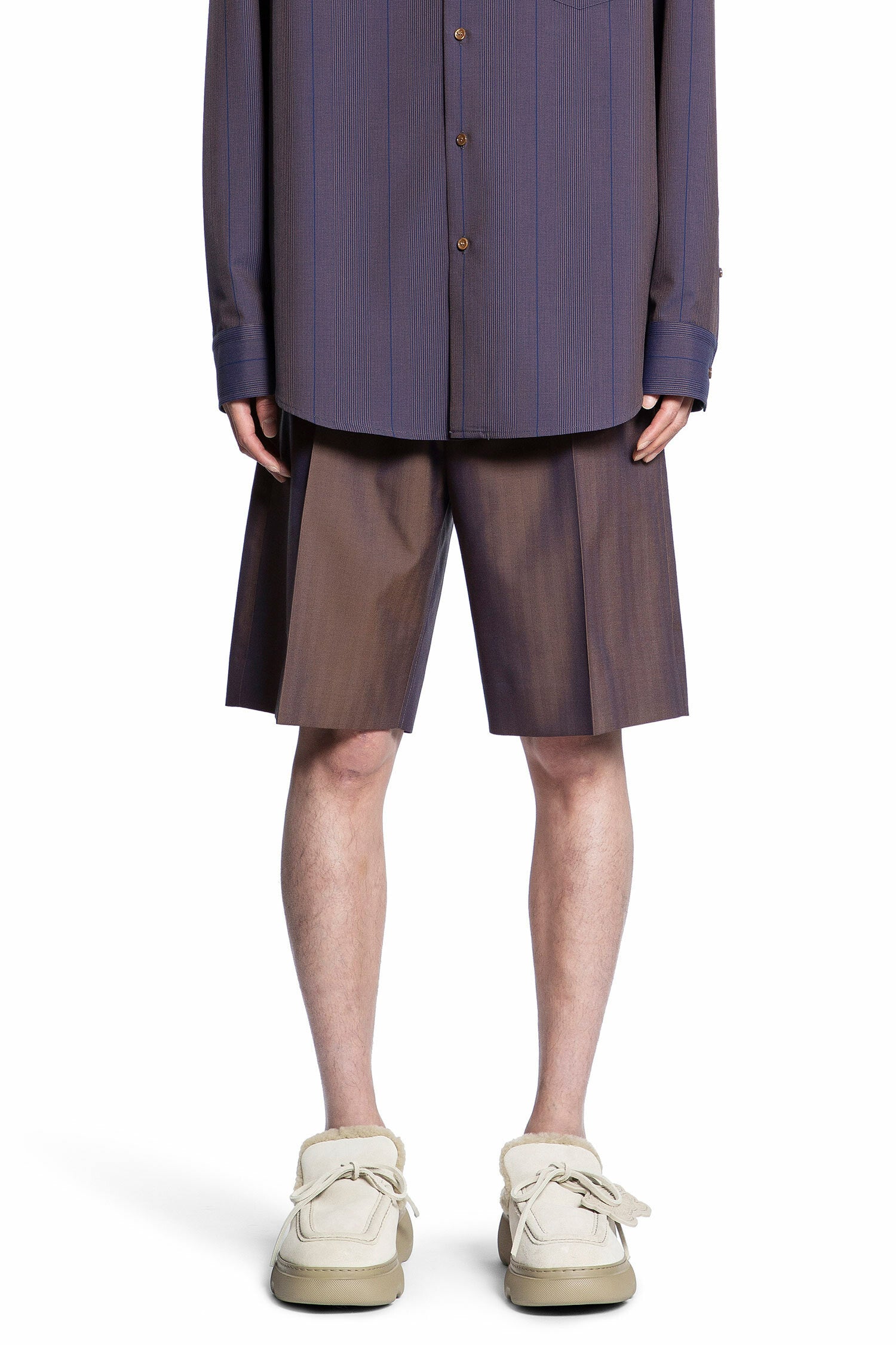 BURBERRY MAN BROWN SHORTS & SKIRTS