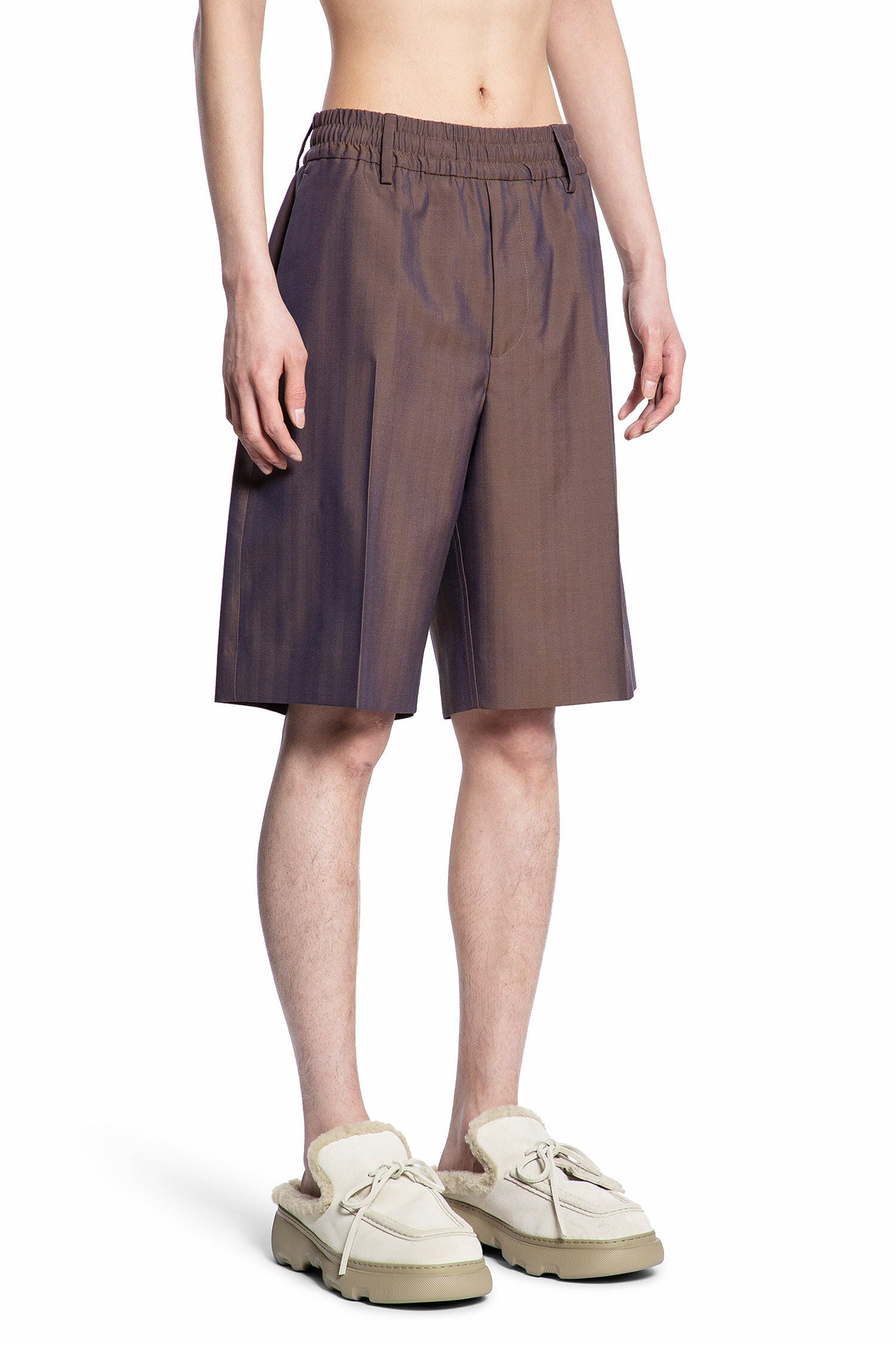 BURBERRY MAN BROWN SHORTS & SKIRTS